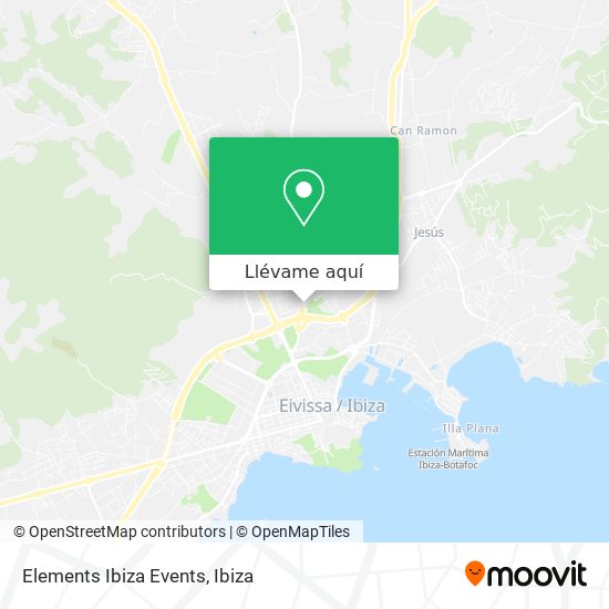 Mapa Elements Ibiza Events