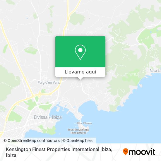 Mapa Kensington Finest Properties International Ibiza