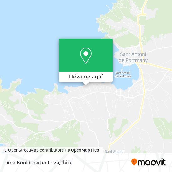Mapa Ace Boat Charter Ibiza