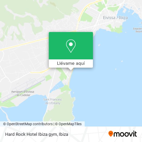 Mapa Hard Rock Hotel Ibiza gym