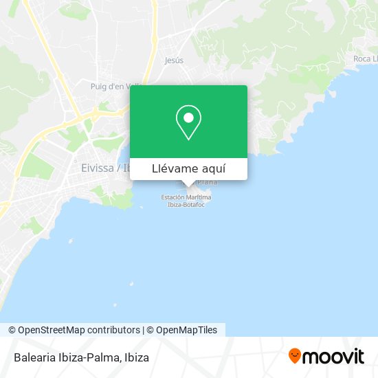 Mapa Balearia Ibiza-Palma