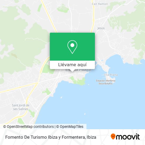 Mapa Fomento De Turismo Ibiza y Formentera