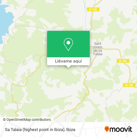 Mapa Sa Talaia (highest point in Ibiza)