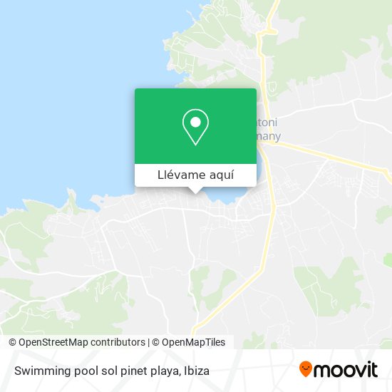 Mapa Swimming pool sol pinet playa