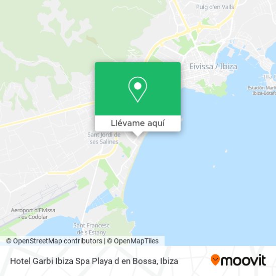 Mapa Hotel Garbi Ibiza Spa Playa d en Bossa