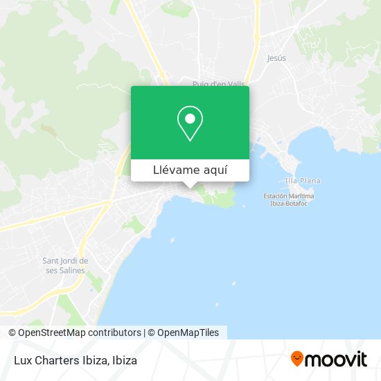 Mapa Lux Charters Ibiza