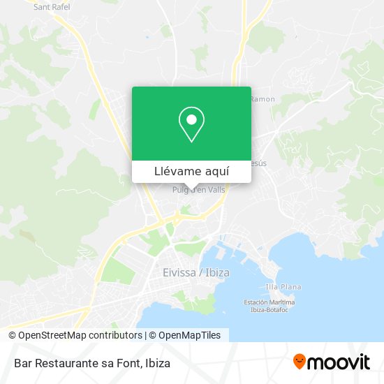 Mapa Bar Restaurante sa Font