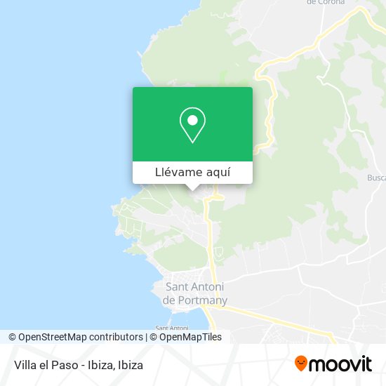Mapa Villa el Paso - Ibiza