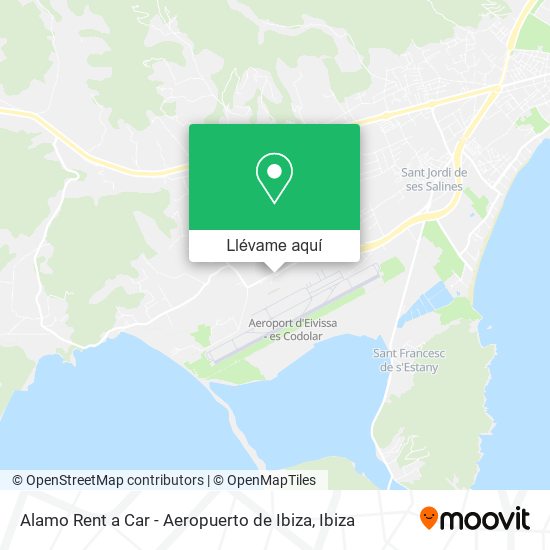 Mapa Alamo Rent a Car - Aeropuerto de Ibiza