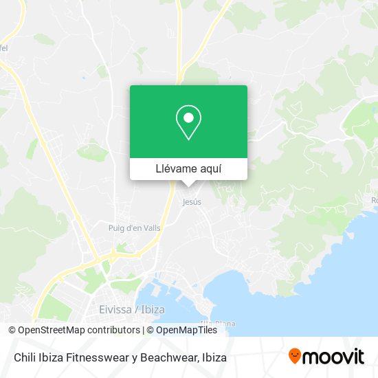 Mapa Chili Ibiza Fitnesswear y Beachwear