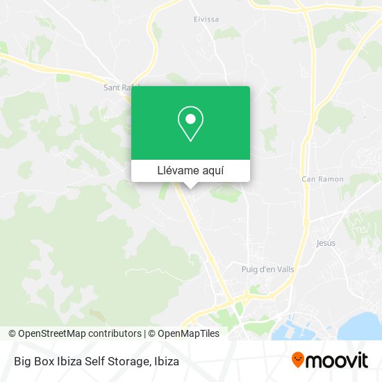 Mapa Big Box Ibiza Self Storage