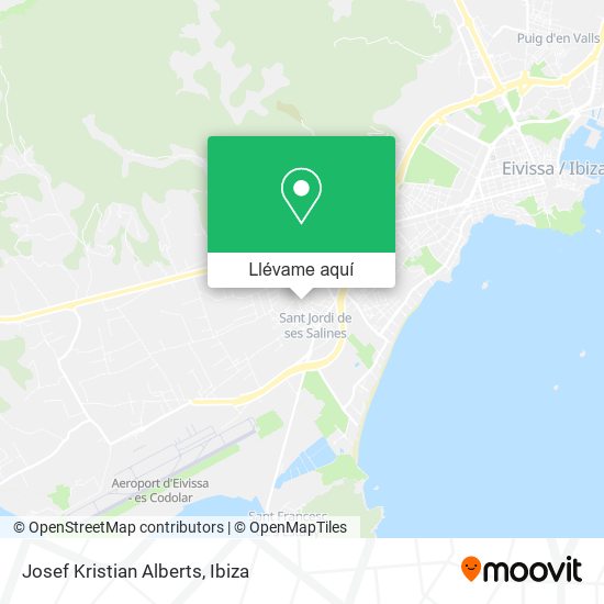 Mapa Josef Kristian Alberts