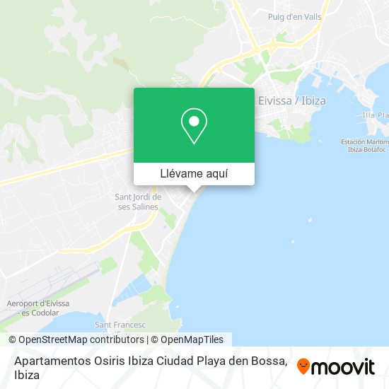 Mapa Apartamentos Osiris Ibiza Ciudad Playa den Bossa