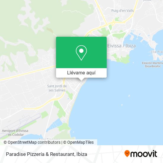 Mapa Paradise Pizzería & Restaurant