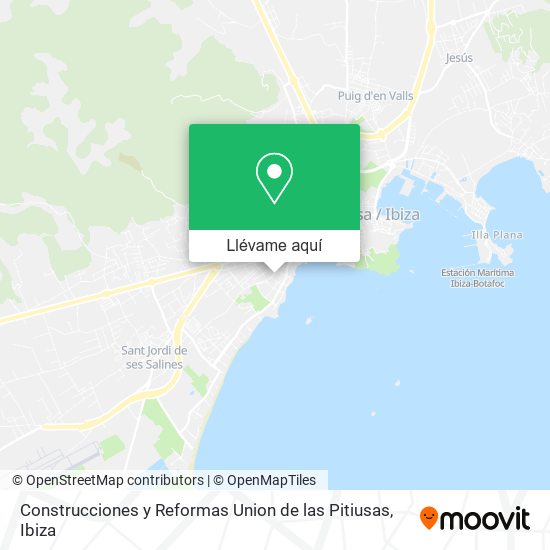 Mapa Construcciones y Reformas Union de las Pitiusas