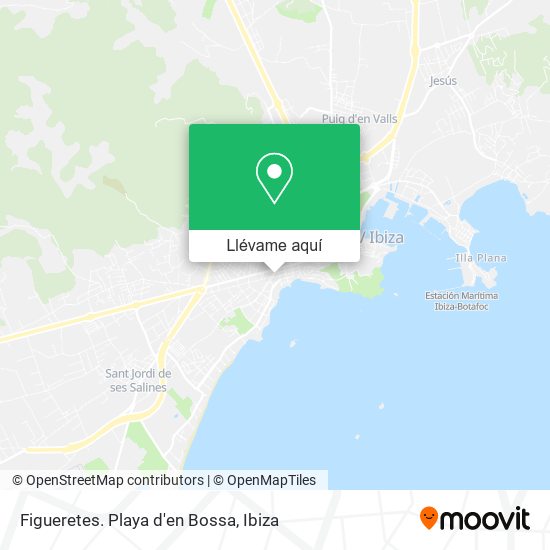 Mapa Figueretes. Playa d'en Bossa