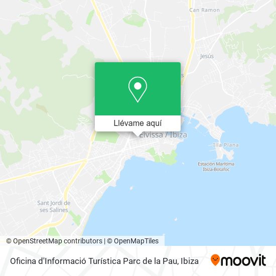 Mapa Oficina d'Informació Turística Parc de la Pau