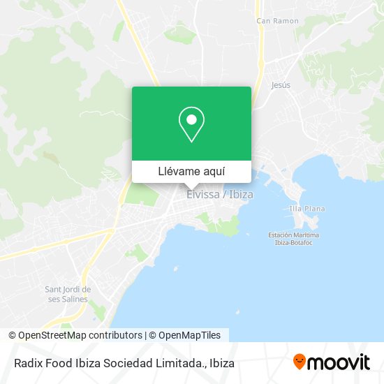 Mapa Radix Food Ibiza Sociedad Limitada.
