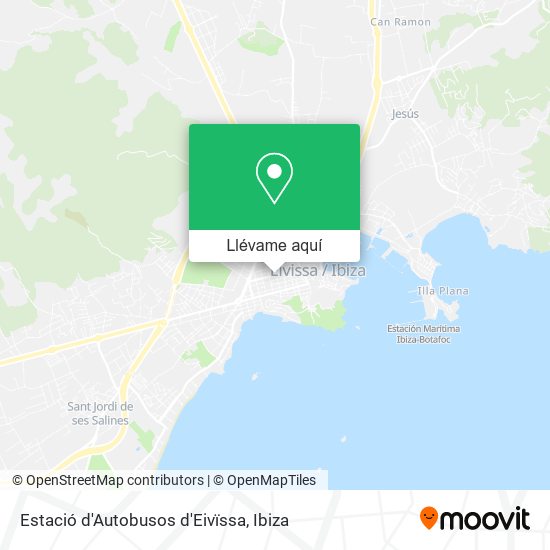 Mapa Estació d'Autobusos d'Eivïssa