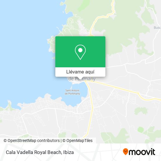 Mapa Cala Vadella Royal Beach