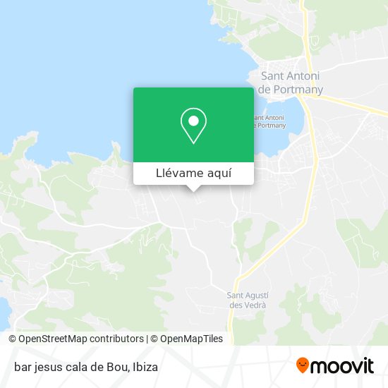 Mapa bar jesus  cala de Bou