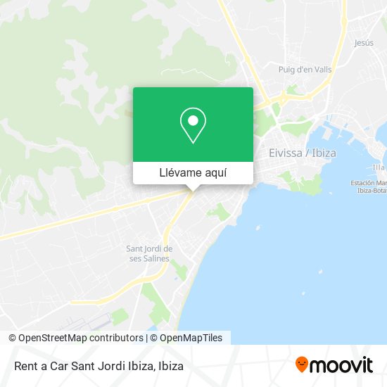 Mapa Rent a Car Sant Jordi Ibiza