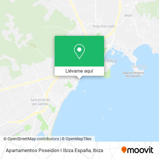 Mapa Apartamentos Poseidon I Ibiza España