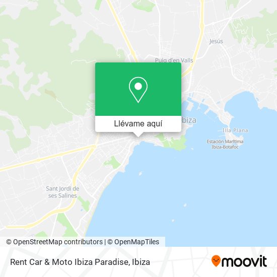 Mapa Rent Car & Moto Ibiza Paradise