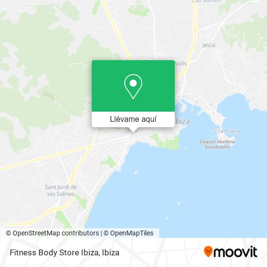 Mapa Fitness Body Store Ibiza