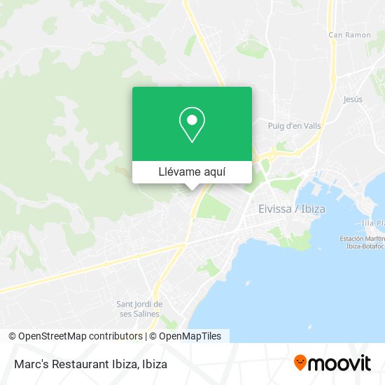 Mapa Marc's Restaurant Ibiza