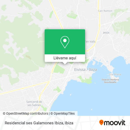 Mapa Residencial ses Galamones Ibiza