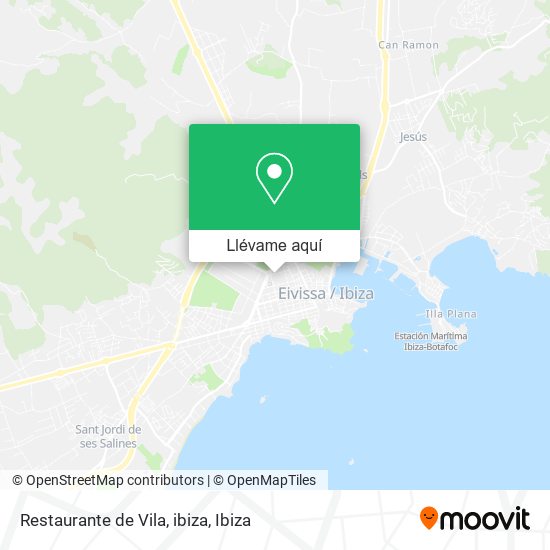 Mapa Restaurante de Vila, ibiza