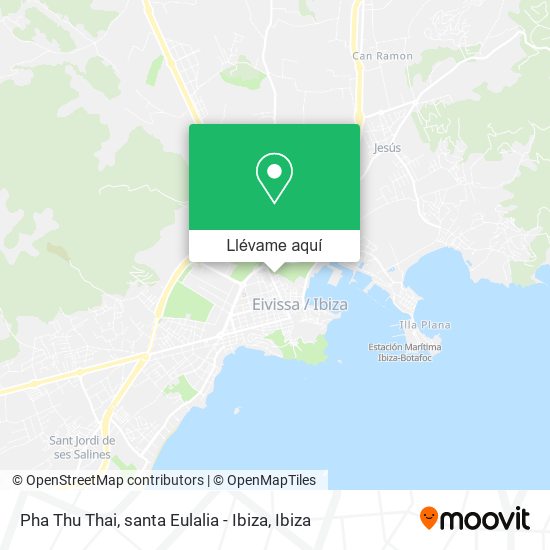 Mapa Pha Thu Thai, santa Eulalia - Ibiza