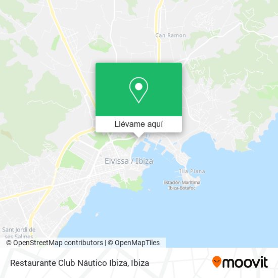 Mapa Restaurante Club Náutico Ibiza