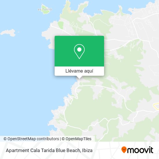 Mapa Apartment Cala Tarida Blue Beach