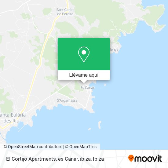 Mapa El Cortijo Apartments, es Canar, ibiza
