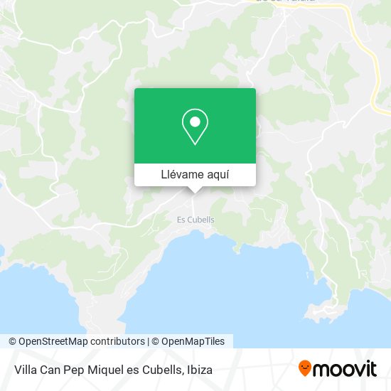 Mapa Villa Can Pep Miquel es Cubells