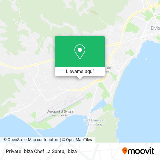 Mapa Private Ibiza Chef La Santa