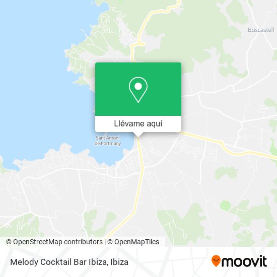Mapa Melody Cocktail Bar Ibiza