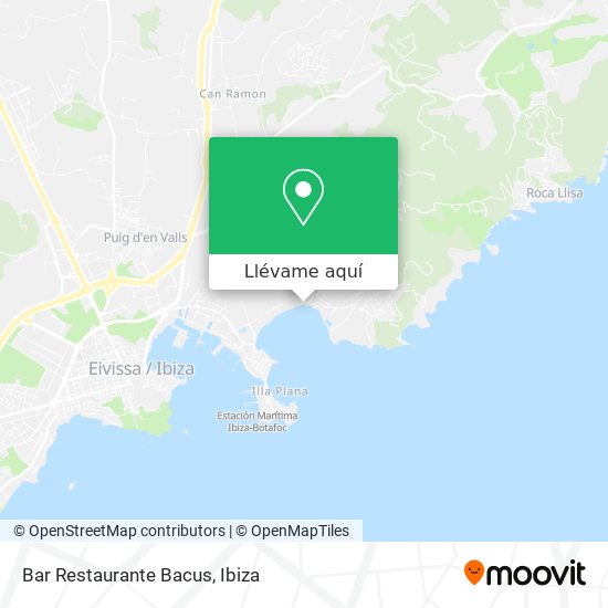 Mapa Bar Restaurante Bacus