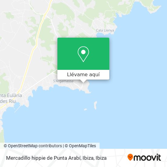 Mapa Mercadillo hippie de Punta Arabí, Ibiza