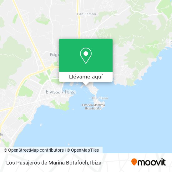 Mapa Los Pasajeros de Marina Botafoch