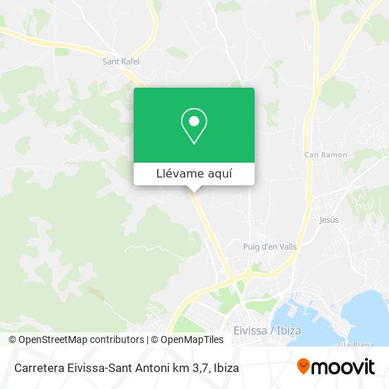 Mapa Carretera Eivissa-Sant Antoni km 3,7