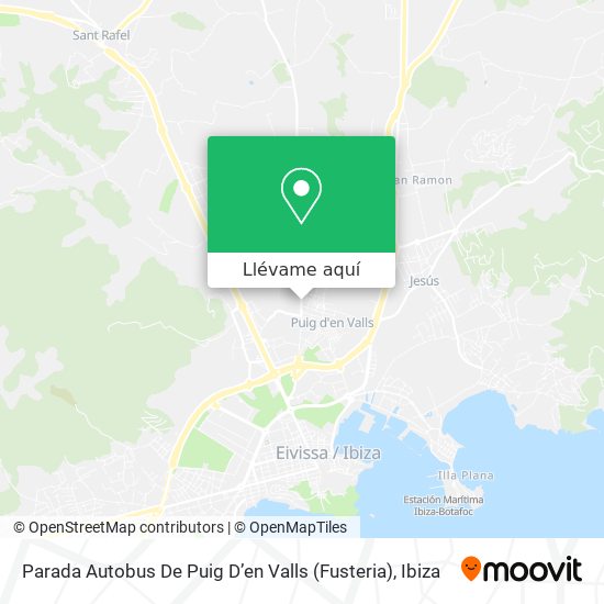 Mapa Parada Autobus De Puig D’en Valls (Fusteria)