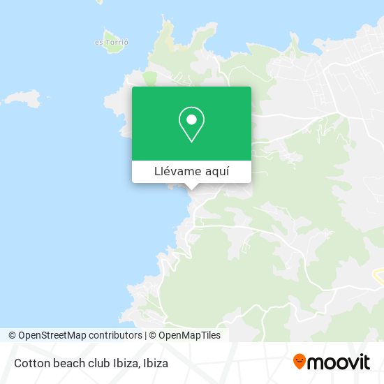Mapa Cotton beach club Ibiza
