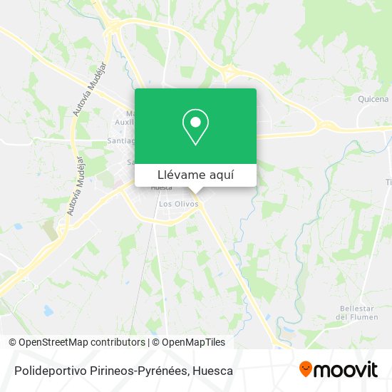 Mapa Polideportivo Pirineos-Pyrénées