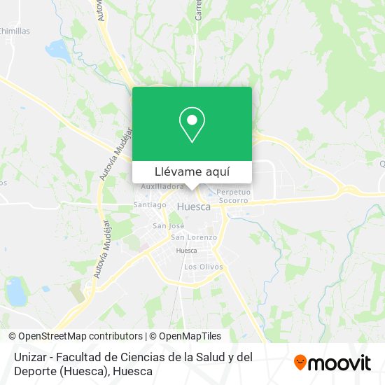 Mapa Unizar - Facultad de Ciencias de la Salud y del Deporte (Huesca)