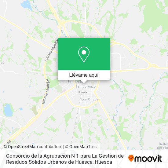 Mapa Consorcio de la Agrupacion N 1 para La Gestion de Residuos Solidos Urbanos de Huesca