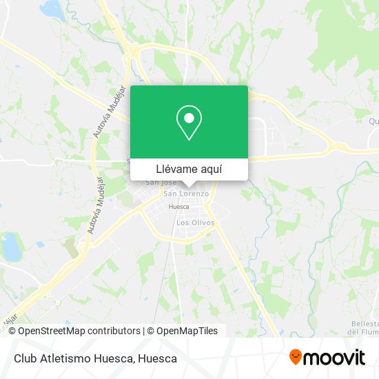 Mapa Club Atletismo Huesca