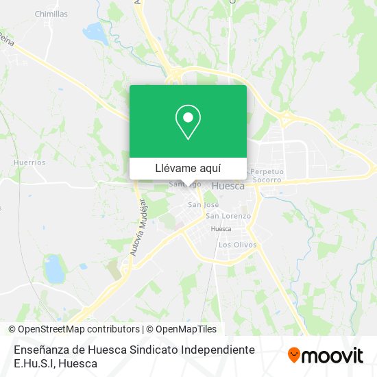 Mapa Enseñanza de Huesca Sindicato Independiente E.Hu.S.I